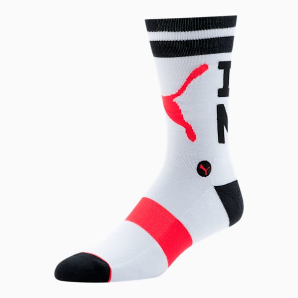 Unisex Crew Socks [1 Pair], WHITE / BLACK, extralarge